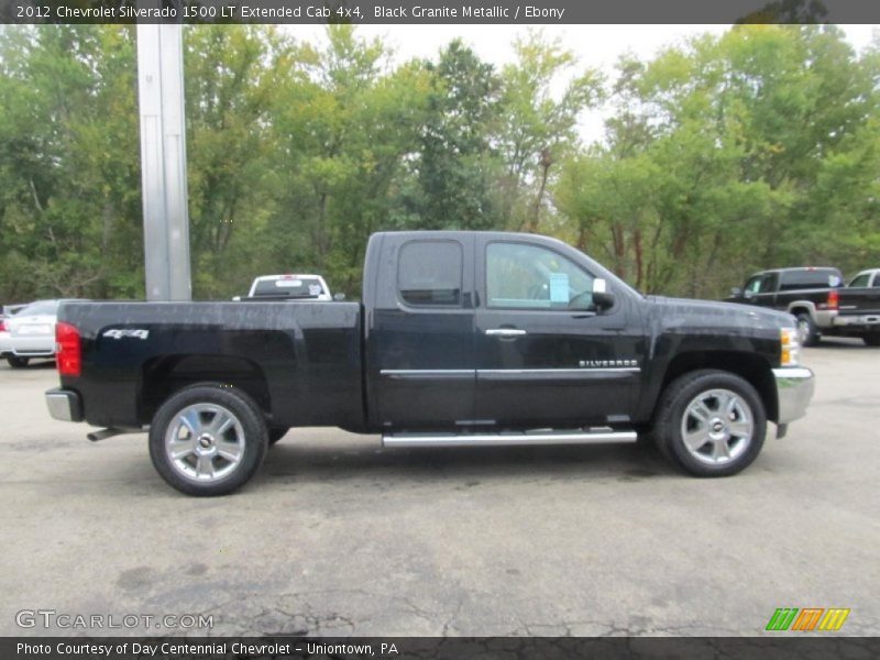 Black Granite Metallic / Ebony 2012 Chevrolet Silverado 1500 LT Extended Cab 4x4