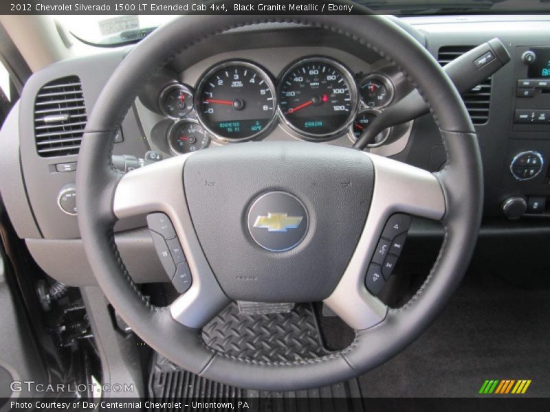 Black Granite Metallic / Ebony 2012 Chevrolet Silverado 1500 LT Extended Cab 4x4