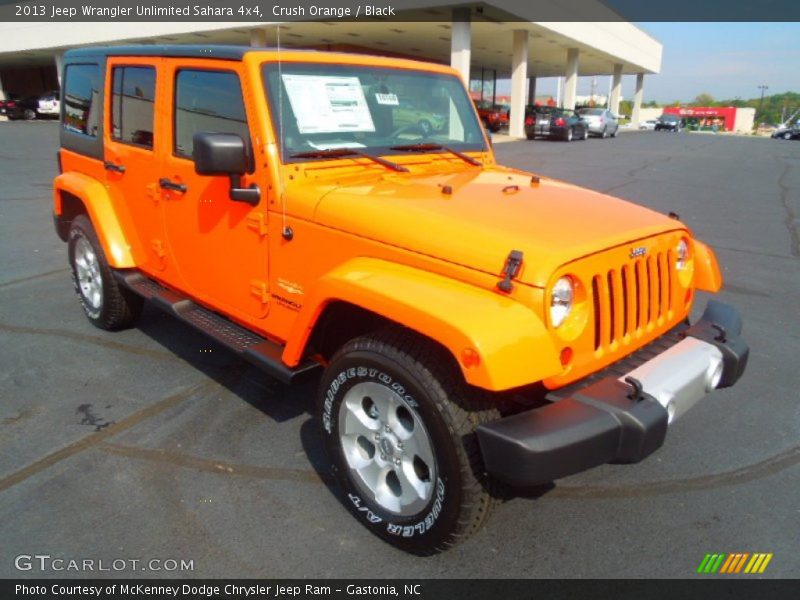Crush Orange / Black 2013 Jeep Wrangler Unlimited Sahara 4x4