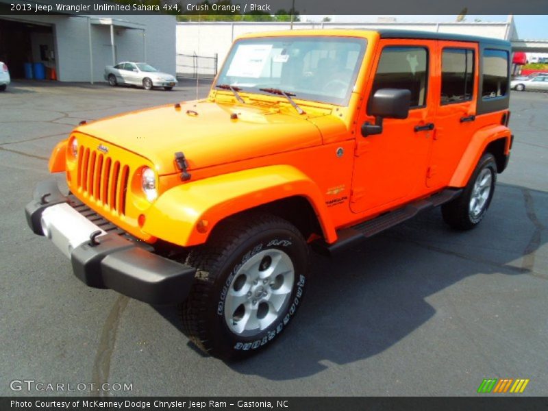 Crush Orange / Black 2013 Jeep Wrangler Unlimited Sahara 4x4