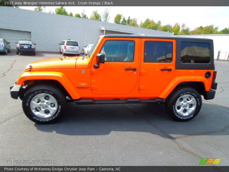 Crush Orange / Black 2013 Jeep Wrangler Unlimited Sahara 4x4