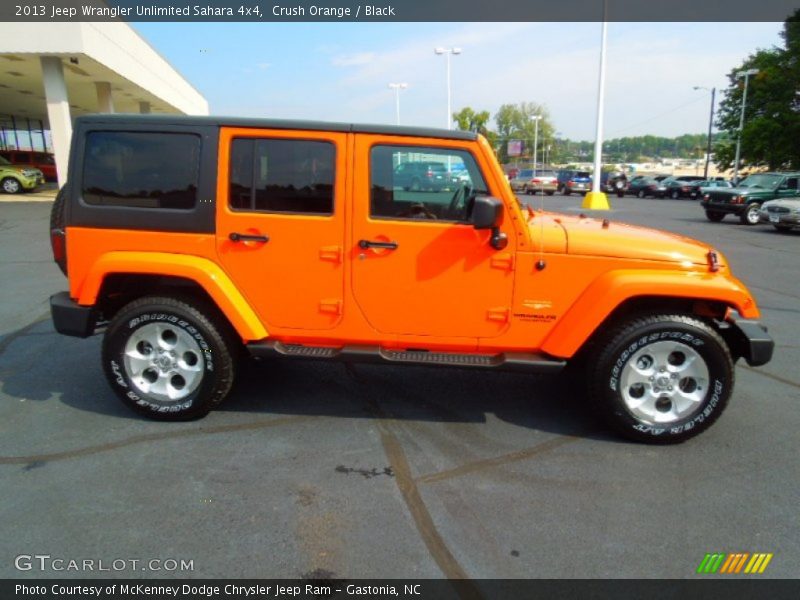 Crush Orange / Black 2013 Jeep Wrangler Unlimited Sahara 4x4