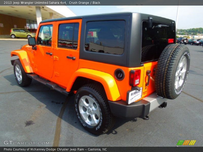 Crush Orange / Black 2013 Jeep Wrangler Unlimited Sahara 4x4