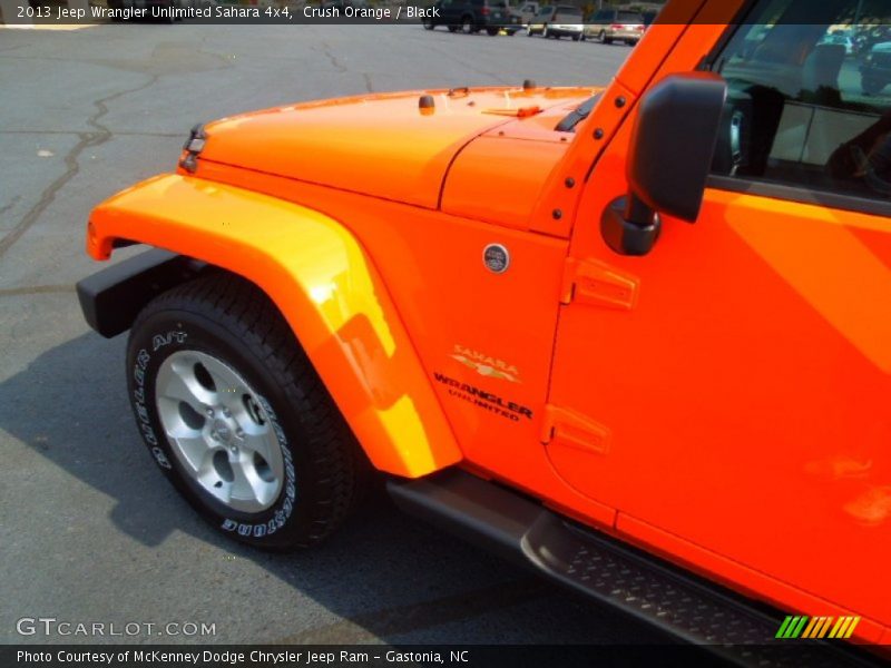 Crush Orange / Black 2013 Jeep Wrangler Unlimited Sahara 4x4