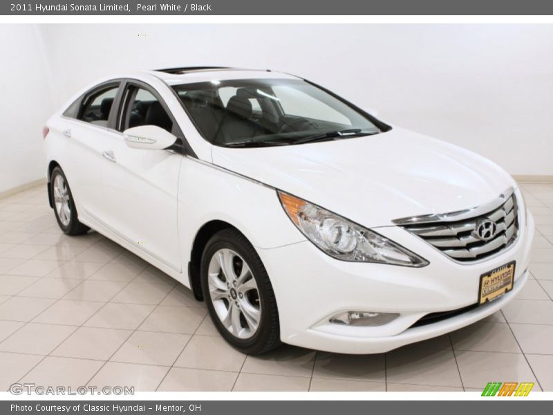 Pearl White / Black 2011 Hyundai Sonata Limited