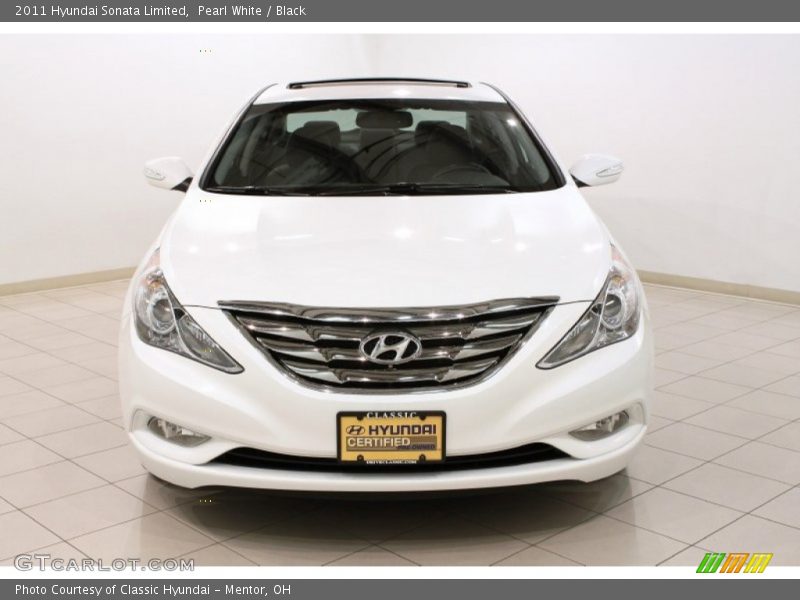Pearl White / Black 2011 Hyundai Sonata Limited