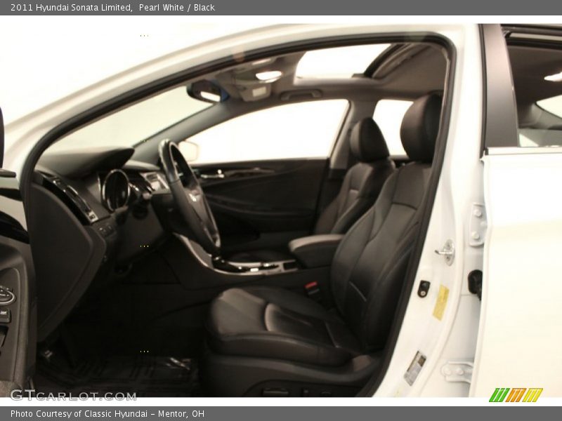 Pearl White / Black 2011 Hyundai Sonata Limited