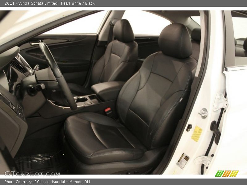 Pearl White / Black 2011 Hyundai Sonata Limited
