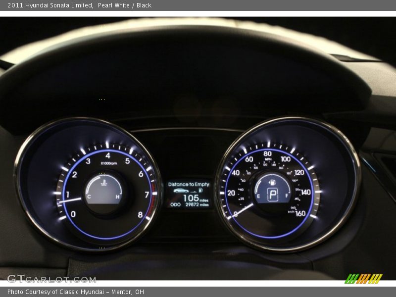 Pearl White / Black 2011 Hyundai Sonata Limited