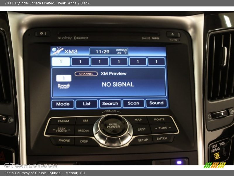 Pearl White / Black 2011 Hyundai Sonata Limited