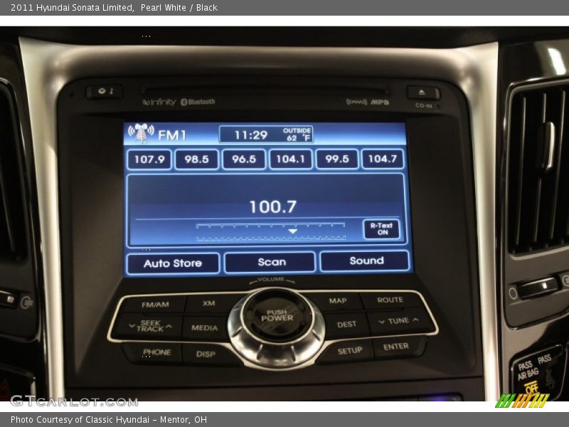 Pearl White / Black 2011 Hyundai Sonata Limited