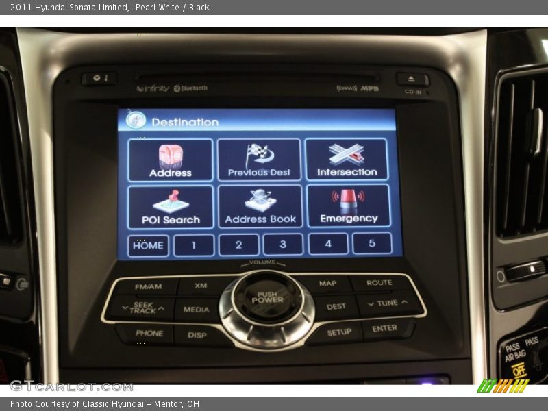 Pearl White / Black 2011 Hyundai Sonata Limited