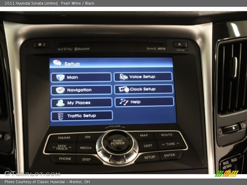 Pearl White / Black 2011 Hyundai Sonata Limited