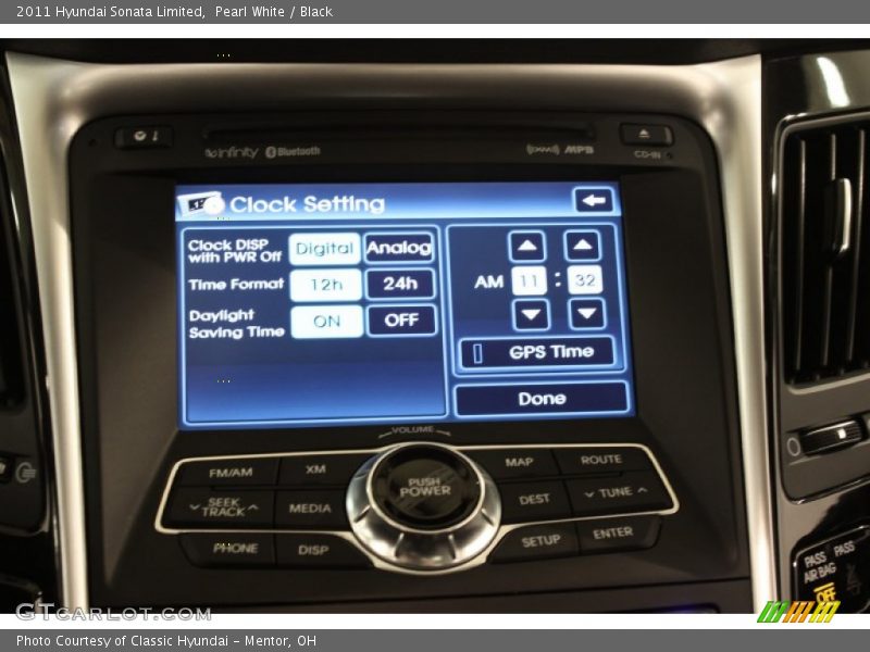 Pearl White / Black 2011 Hyundai Sonata Limited