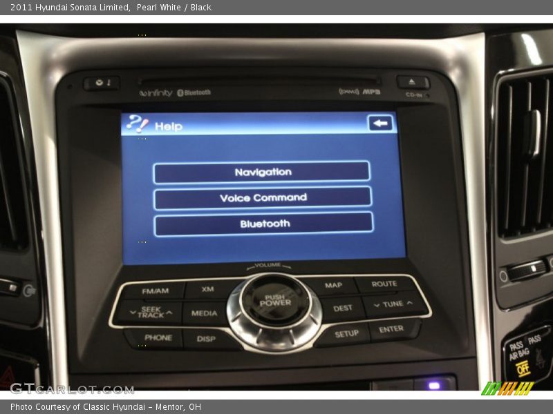 Pearl White / Black 2011 Hyundai Sonata Limited