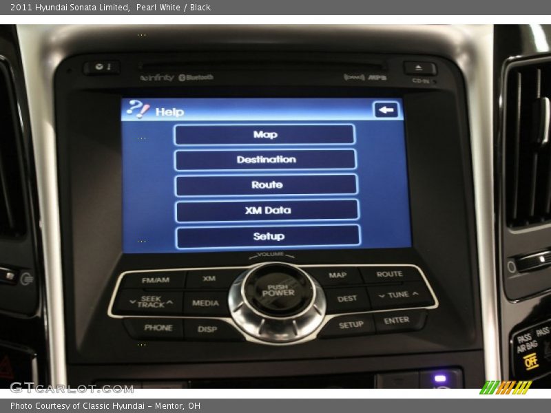 Pearl White / Black 2011 Hyundai Sonata Limited