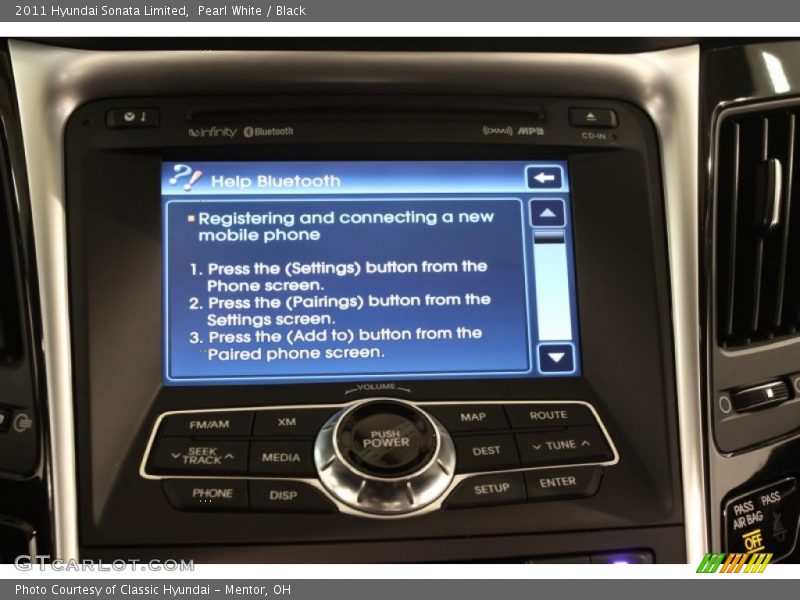 Pearl White / Black 2011 Hyundai Sonata Limited