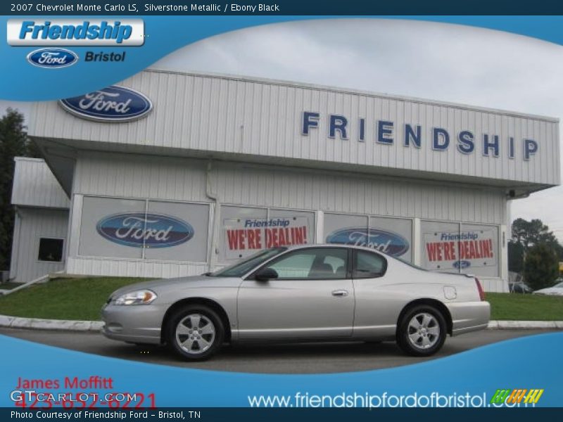 Silverstone Metallic / Ebony Black 2007 Chevrolet Monte Carlo LS