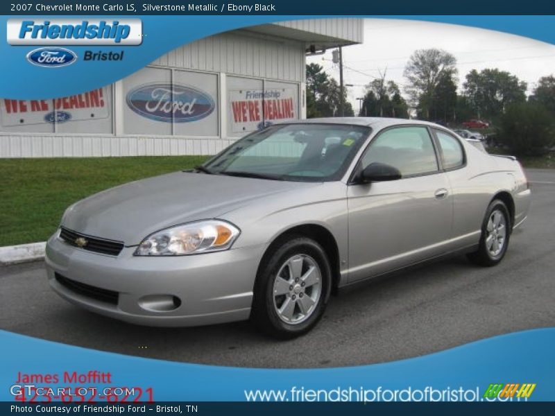 Silverstone Metallic / Ebony Black 2007 Chevrolet Monte Carlo LS
