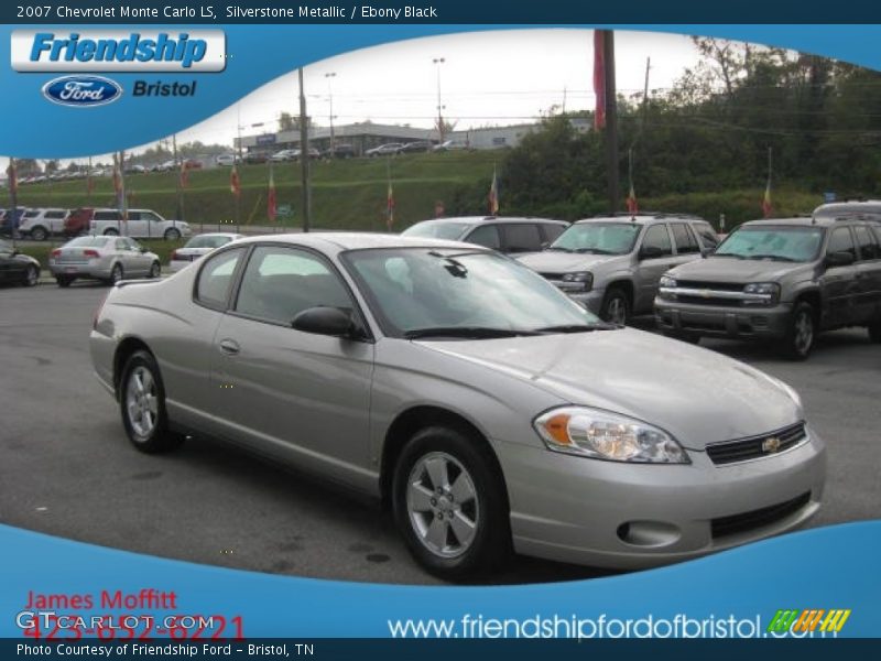 Silverstone Metallic / Ebony Black 2007 Chevrolet Monte Carlo LS