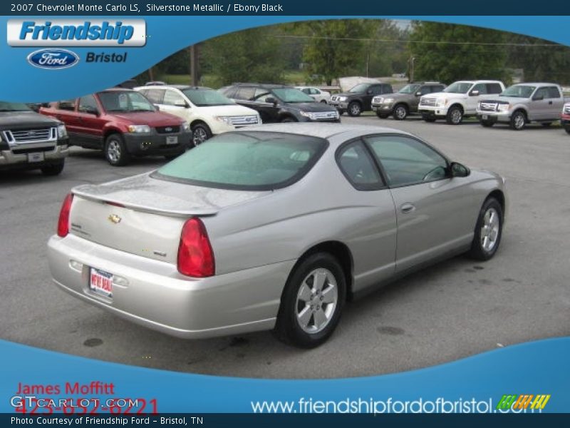 Silverstone Metallic / Ebony Black 2007 Chevrolet Monte Carlo LS