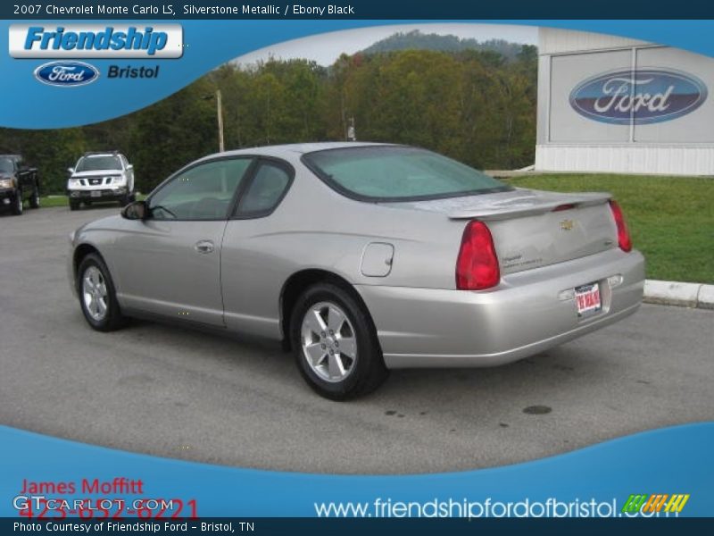 Silverstone Metallic / Ebony Black 2007 Chevrolet Monte Carlo LS