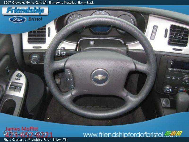 Silverstone Metallic / Ebony Black 2007 Chevrolet Monte Carlo LS