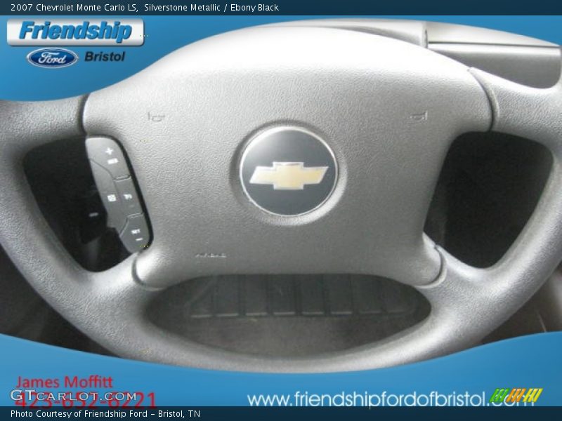 Silverstone Metallic / Ebony Black 2007 Chevrolet Monte Carlo LS