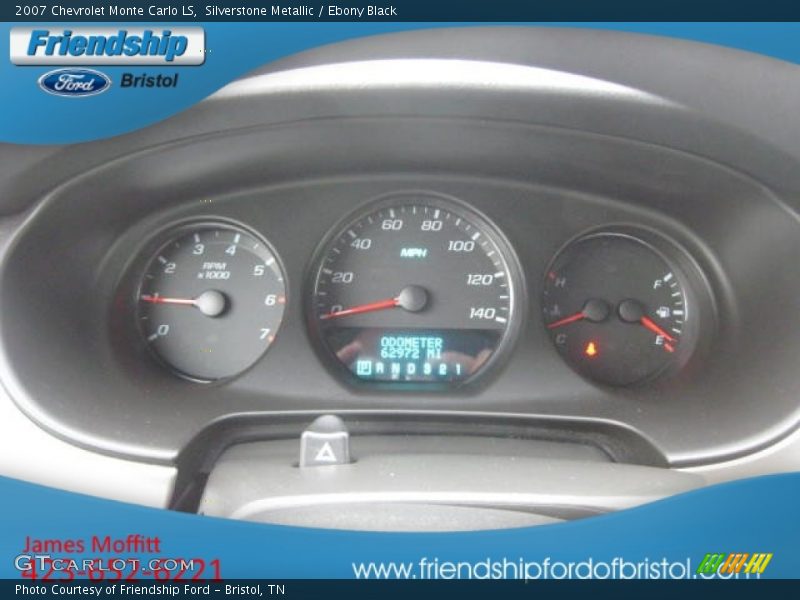 Silverstone Metallic / Ebony Black 2007 Chevrolet Monte Carlo LS