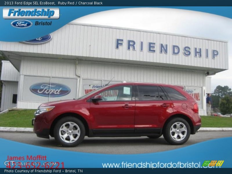 Ruby Red / Charcoal Black 2013 Ford Edge SEL EcoBoost