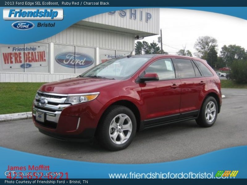 Ruby Red / Charcoal Black 2013 Ford Edge SEL EcoBoost