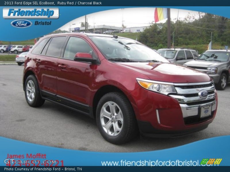 Ruby Red / Charcoal Black 2013 Ford Edge SEL EcoBoost