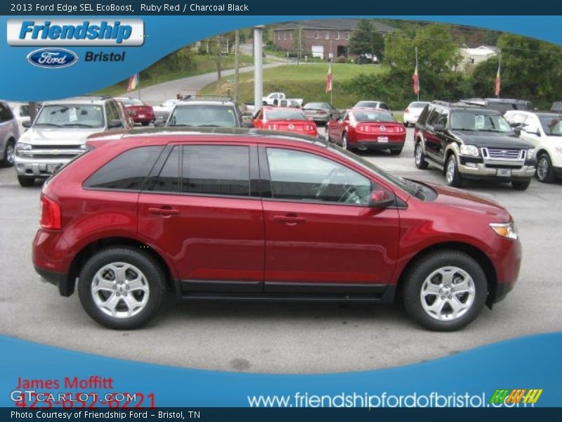 Ruby Red / Charcoal Black 2013 Ford Edge SEL EcoBoost