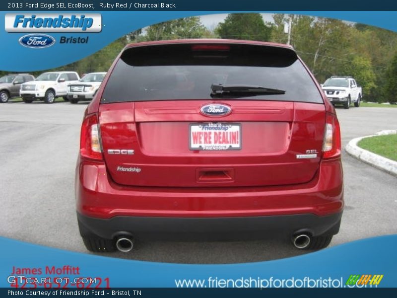 Ruby Red / Charcoal Black 2013 Ford Edge SEL EcoBoost