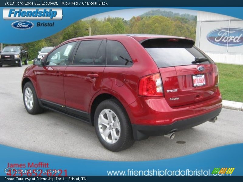 Ruby Red / Charcoal Black 2013 Ford Edge SEL EcoBoost