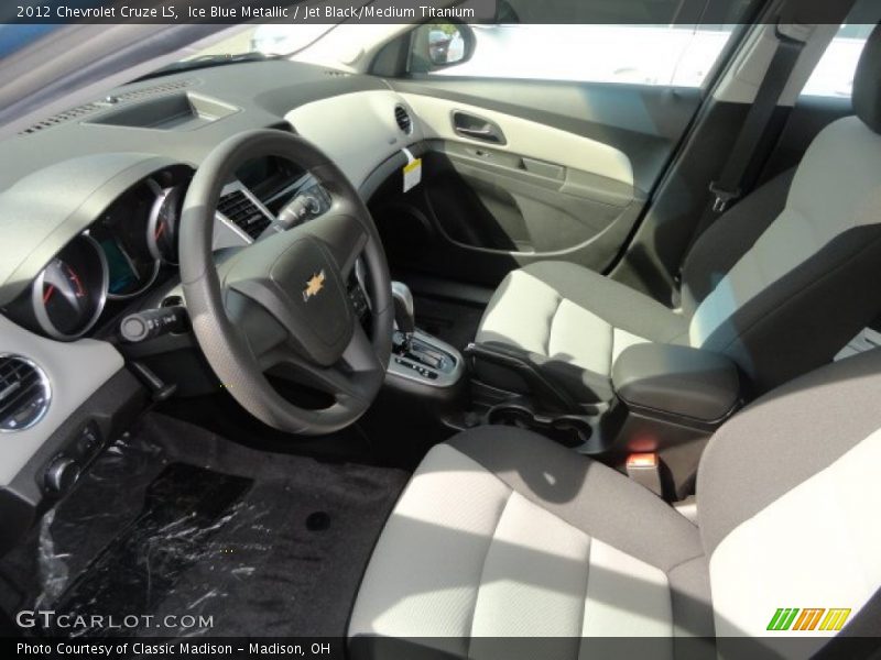 Ice Blue Metallic / Jet Black/Medium Titanium 2012 Chevrolet Cruze LS
