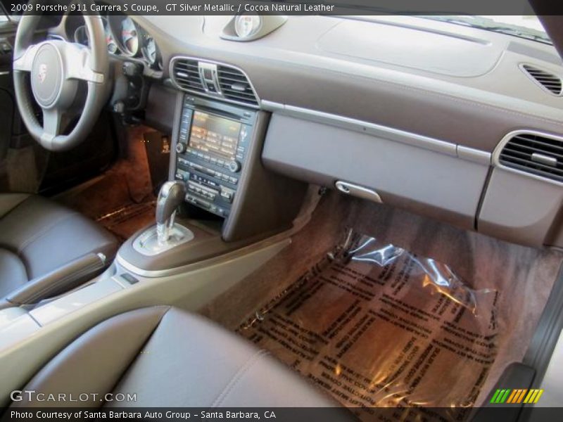 GT Silver Metallic / Cocoa Natural Leather 2009 Porsche 911 Carrera S Coupe