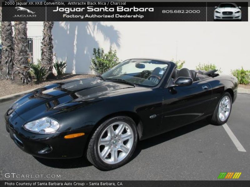 Anthracite Black Mica / Charcoal 2000 Jaguar XK XK8 Convertible