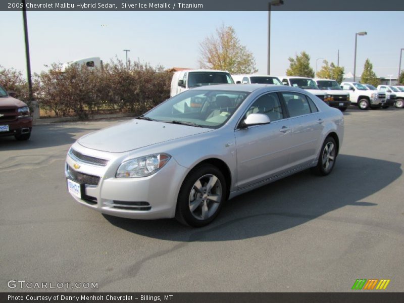 Silver Ice Metallic / Titanium 2009 Chevrolet Malibu Hybrid Sedan