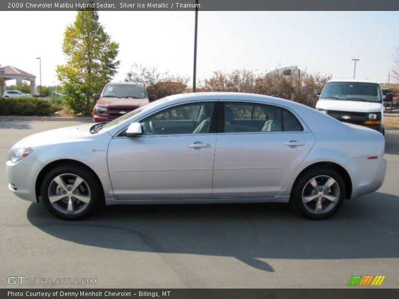 Silver Ice Metallic / Titanium 2009 Chevrolet Malibu Hybrid Sedan