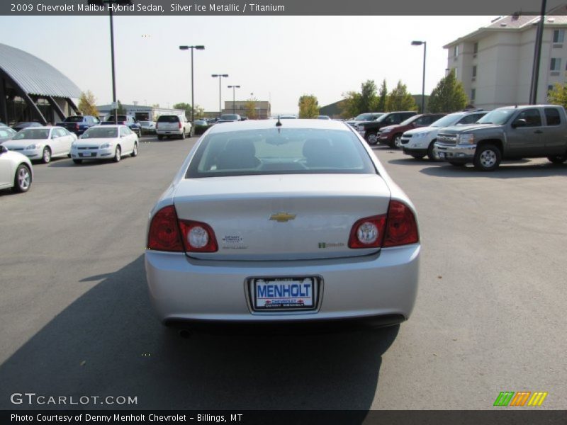 Silver Ice Metallic / Titanium 2009 Chevrolet Malibu Hybrid Sedan