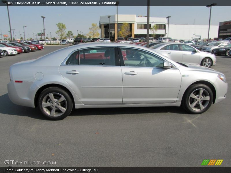 Silver Ice Metallic / Titanium 2009 Chevrolet Malibu Hybrid Sedan