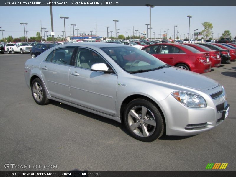 Silver Ice Metallic / Titanium 2009 Chevrolet Malibu Hybrid Sedan