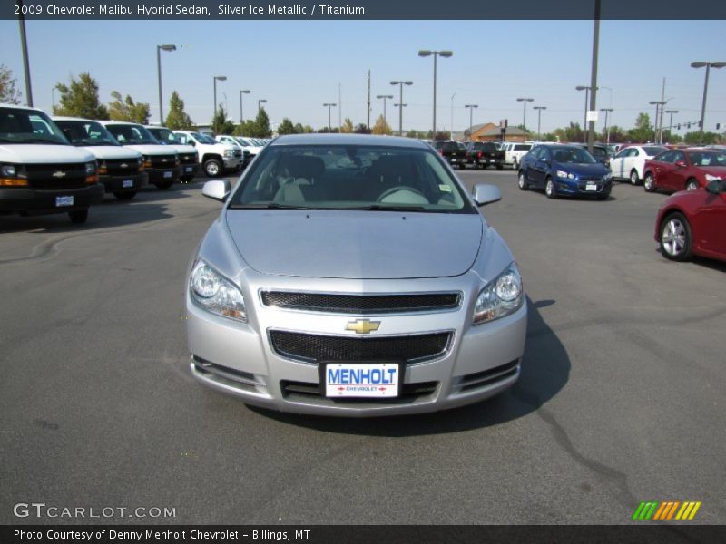 Silver Ice Metallic / Titanium 2009 Chevrolet Malibu Hybrid Sedan