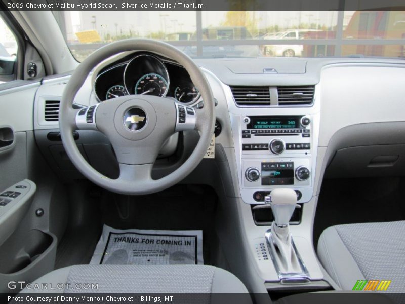 Silver Ice Metallic / Titanium 2009 Chevrolet Malibu Hybrid Sedan