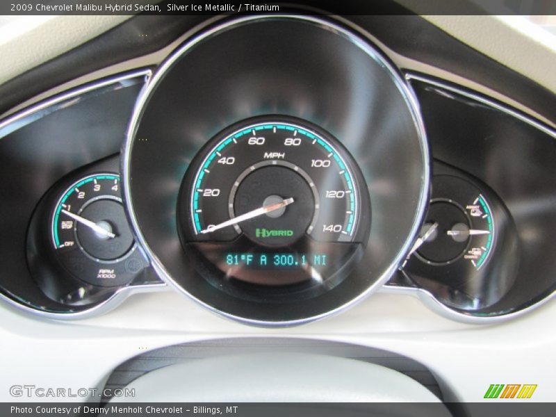 Silver Ice Metallic / Titanium 2009 Chevrolet Malibu Hybrid Sedan