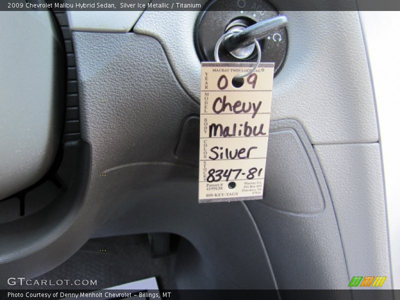 Silver Ice Metallic / Titanium 2009 Chevrolet Malibu Hybrid Sedan