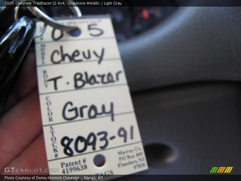 Graystone Metallic / Light Gray 2005 Chevrolet TrailBlazer LS 4x4