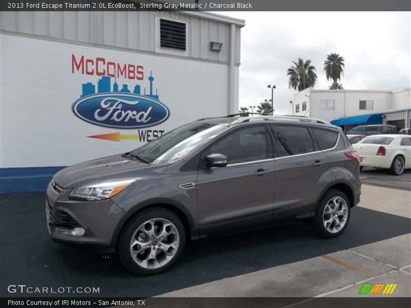 Sterling Gray Metallic / Charcoal Black 2013 Ford Escape Titanium 2.0L EcoBoost