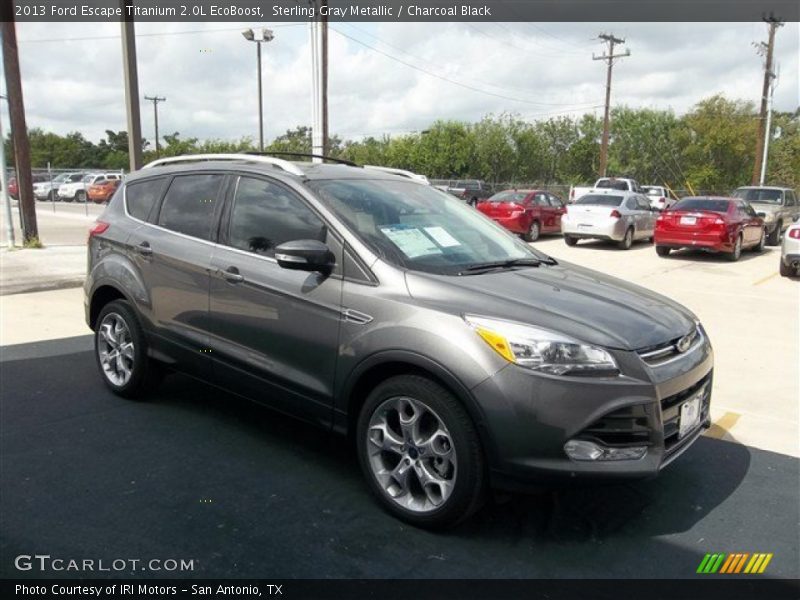Sterling Gray Metallic / Charcoal Black 2013 Ford Escape Titanium 2.0L EcoBoost